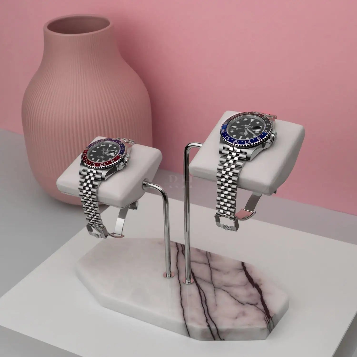Présentoir Montre Marbre Pierre Support 2 Places