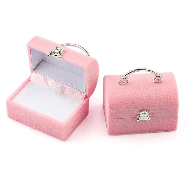 Écrin Bague Velours Compact Coloré Cadeau