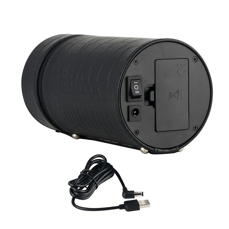Remontoir Portable 1 Montre Cuir Noir Compact