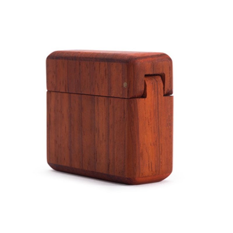Écrin Bague Bois Naturel Velours Compact