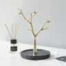 Porte Bijoux Marbre Arbre Métal Élégant