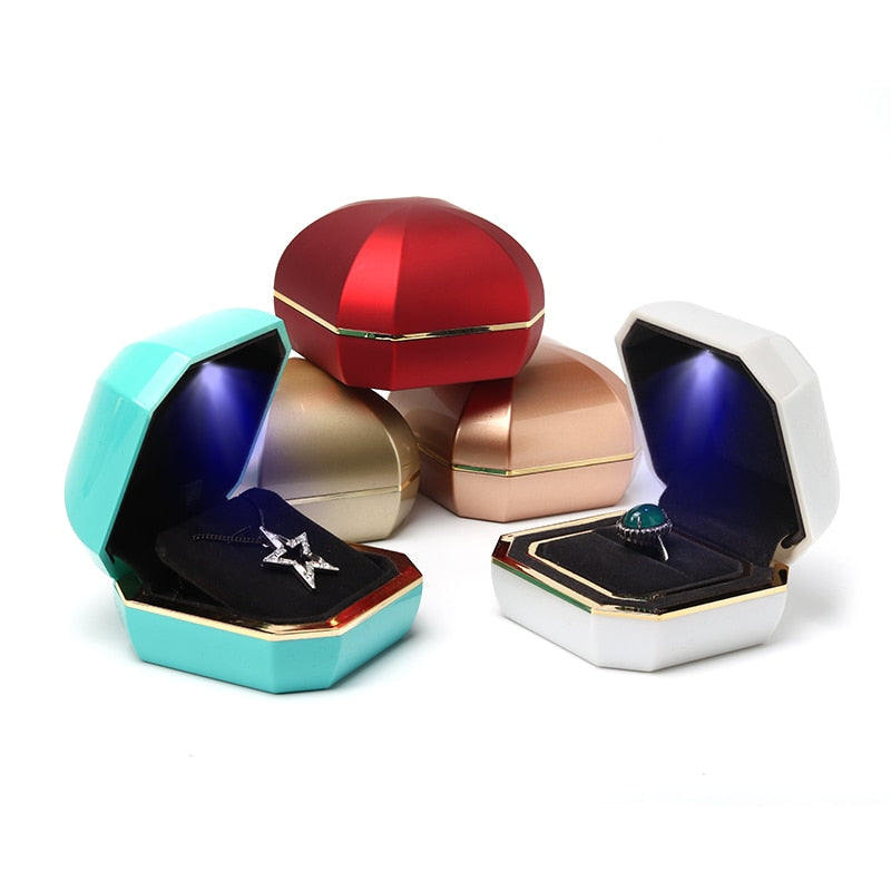 Écrin Bijoux LED Acrylique Coloré Coffret