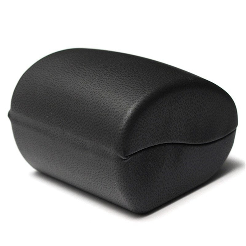 Écrin Bague Cuir Noir LED Luxe