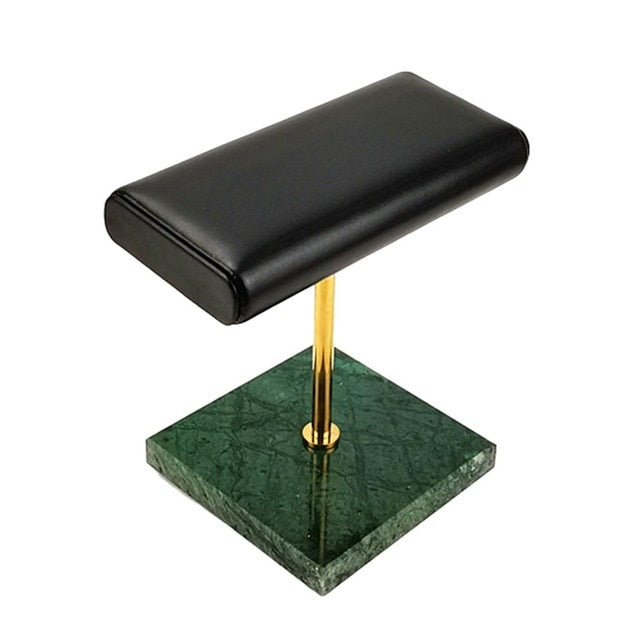 Porte Montre Pierre Marbre Vert Cuir