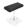 Porte Montre Marbre Blanc Cuir Noir