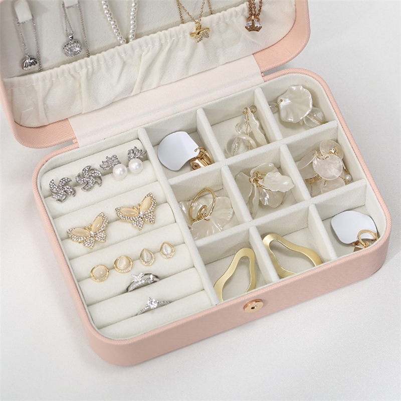 Boîte Bijoux Velours Portable Voyage Compacte