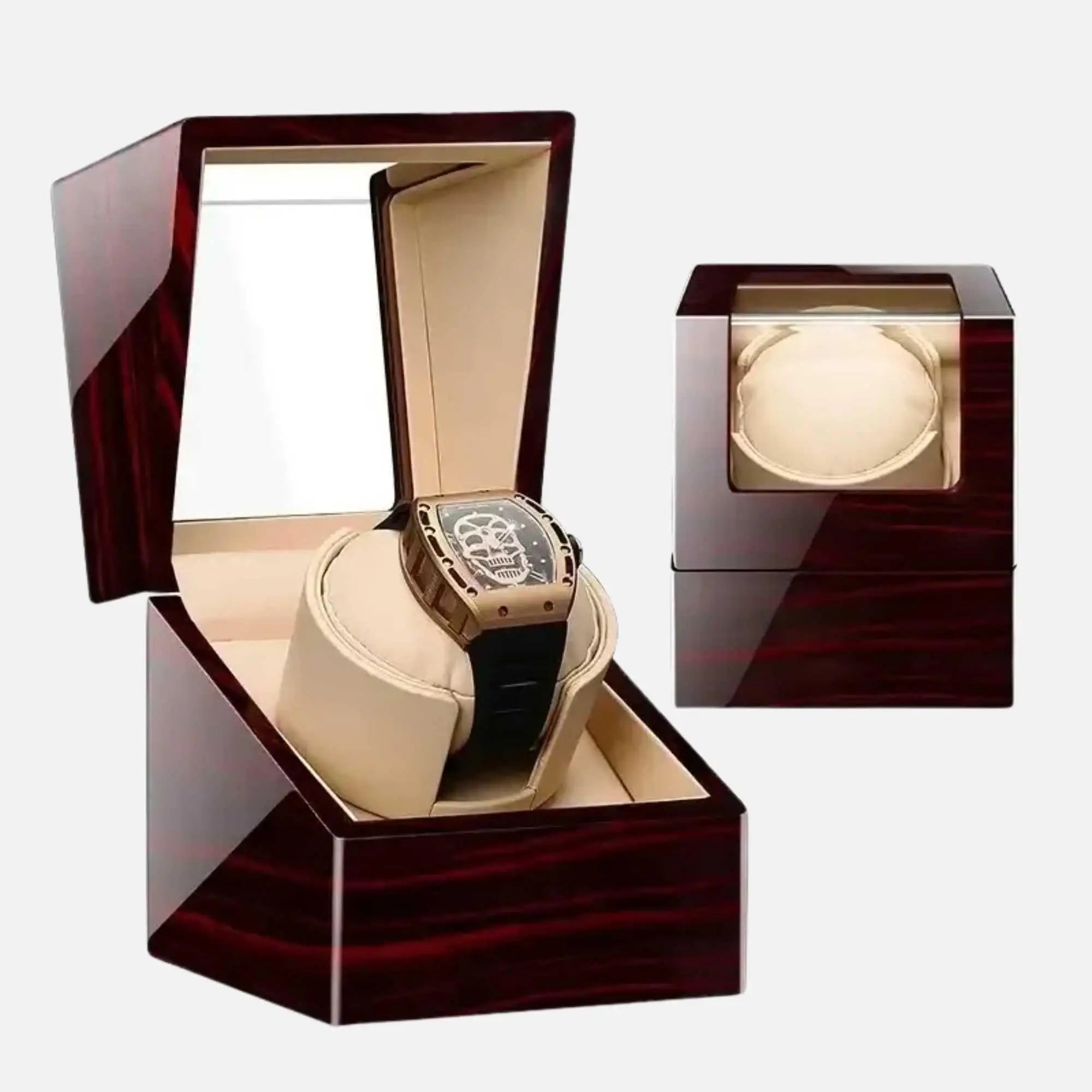 Remontoir Montre Bois Cuir Élégance Solo