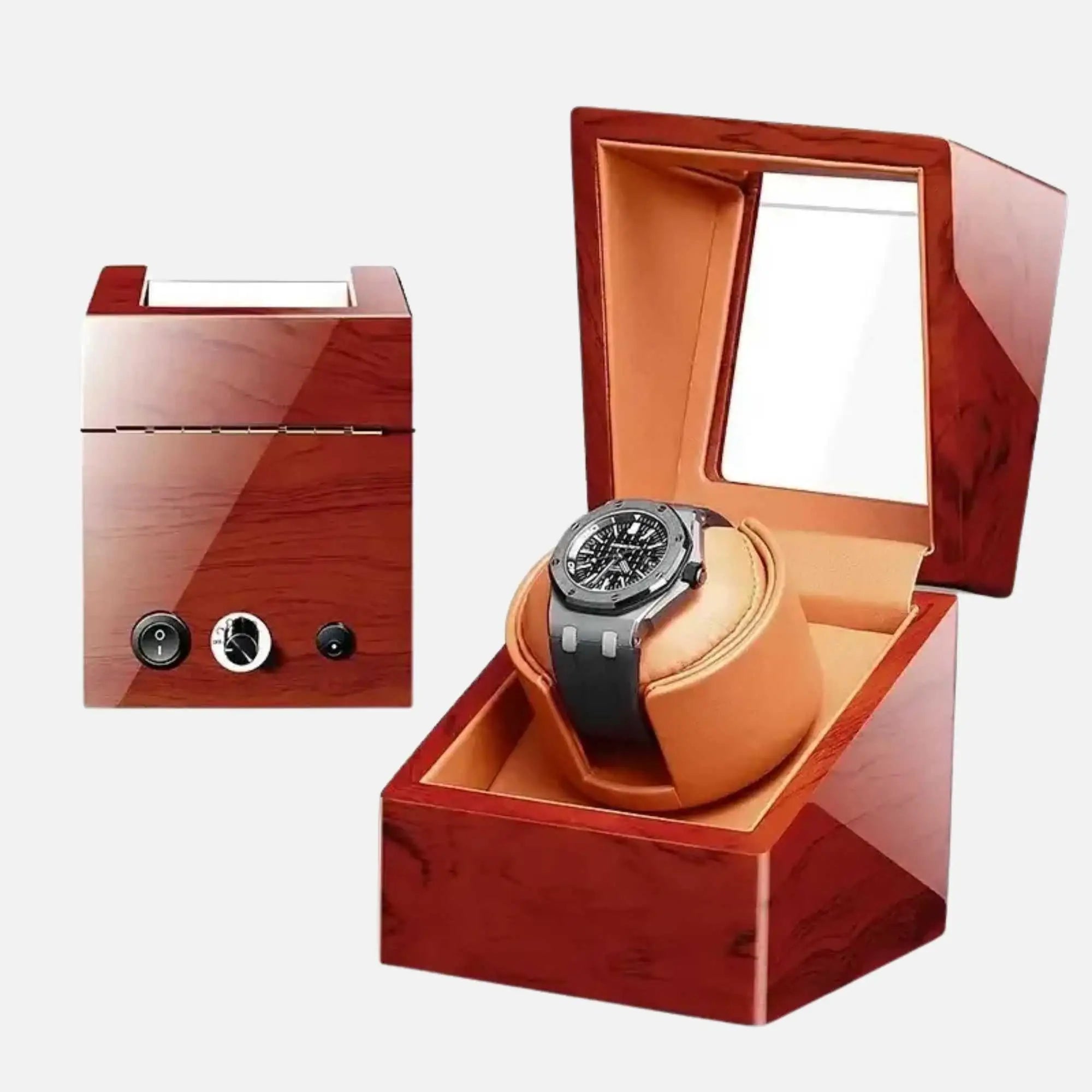 Remontoir Montre Bois Cuir Élégance Solo