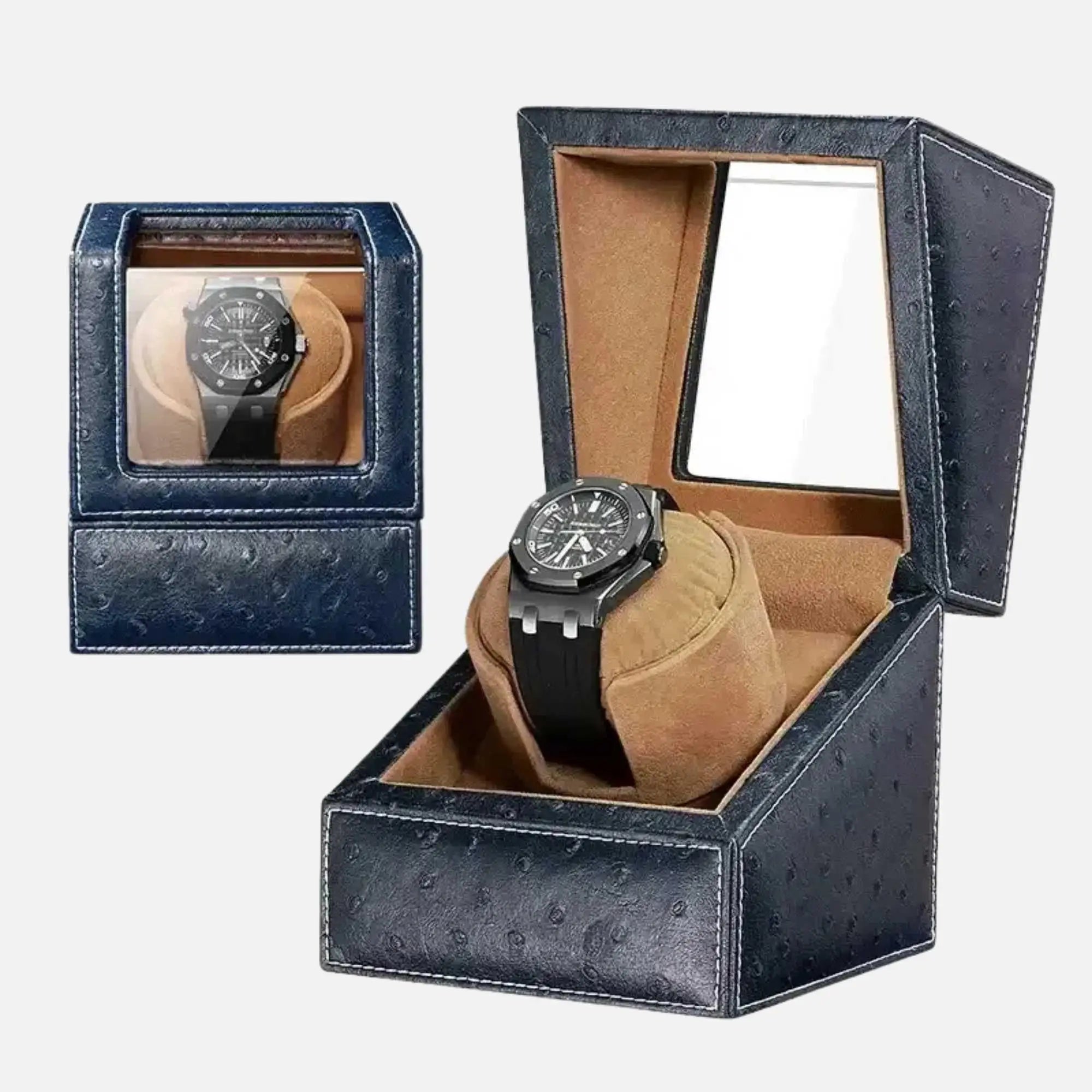 Remontoir Montre Bois Cuir Élégance Solo