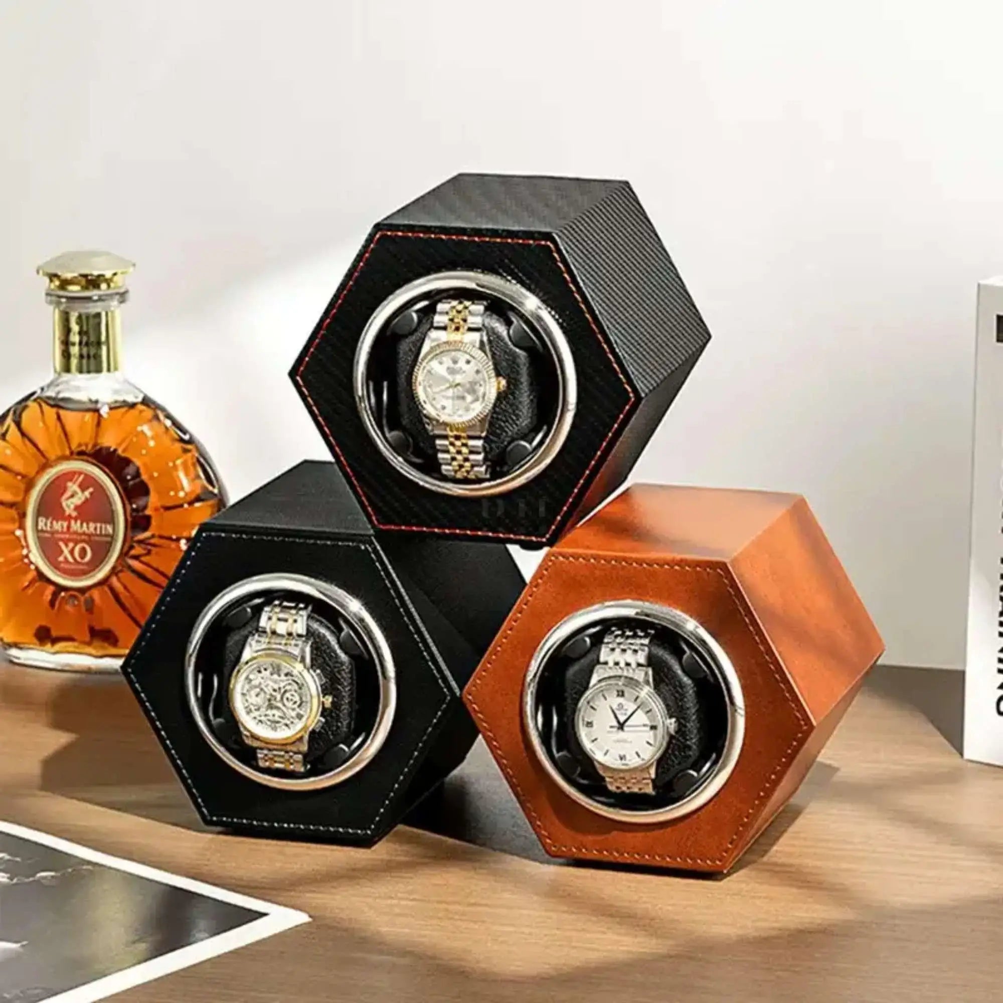 Remontoir Montre Cuir Hexa Silencieux