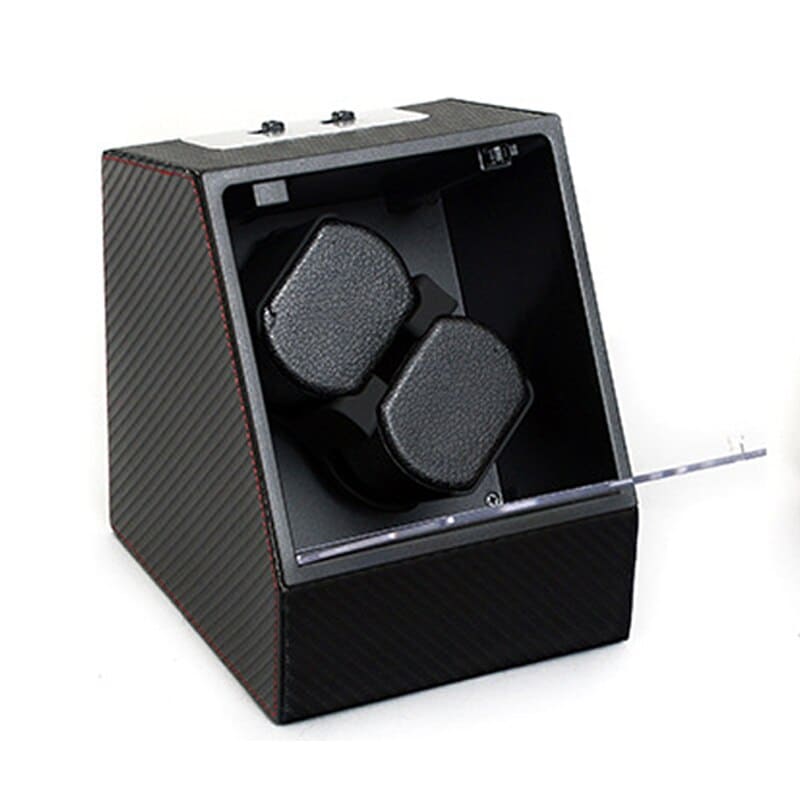 Remontoir Montre Bois Carbone 2 Places Programmable