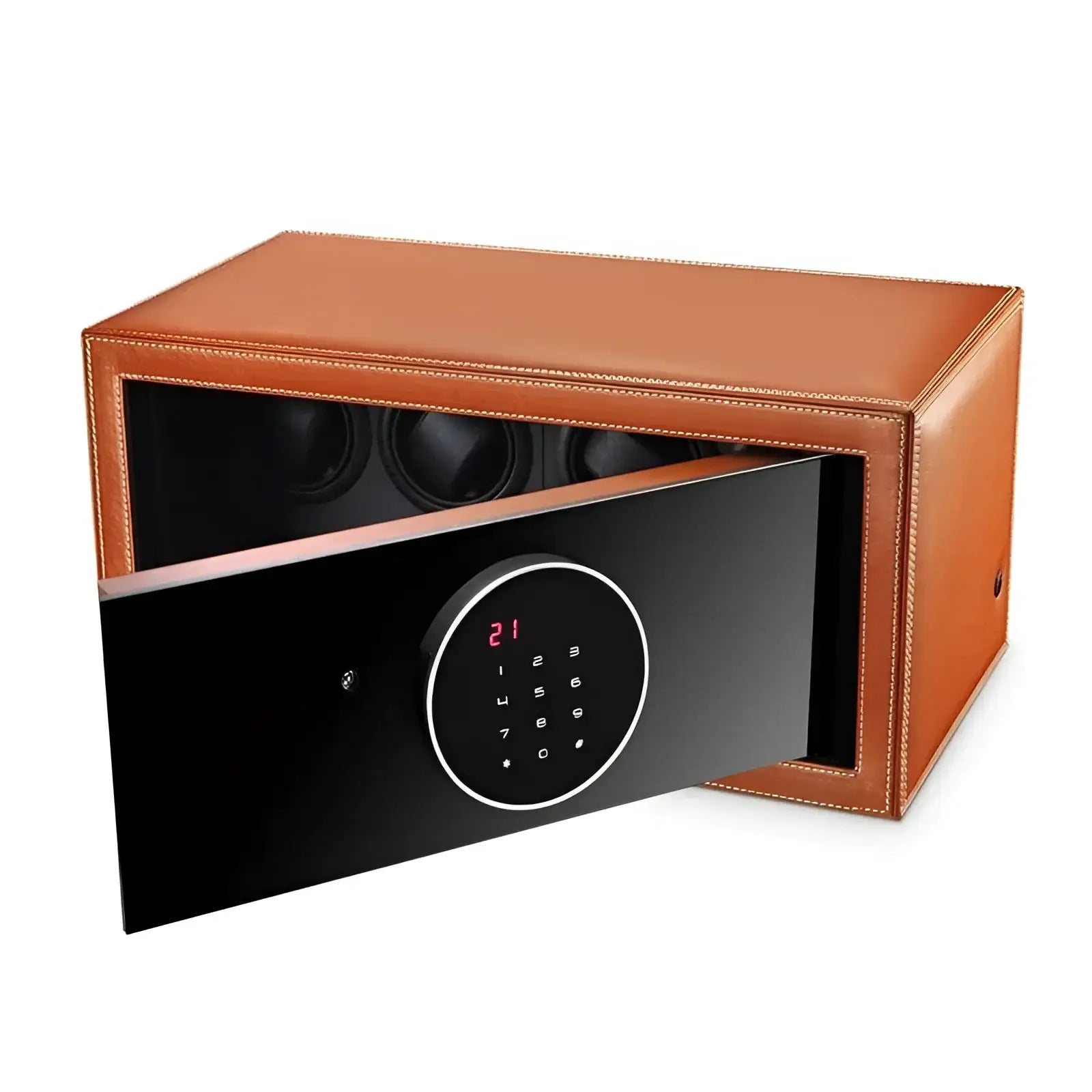 Coffre Fort Montre Bois Noir 4 Places