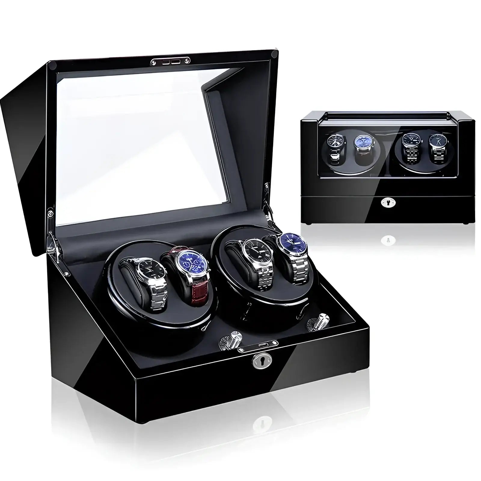 Remontoir Montre Bois Luxe Gardien 4 Slots