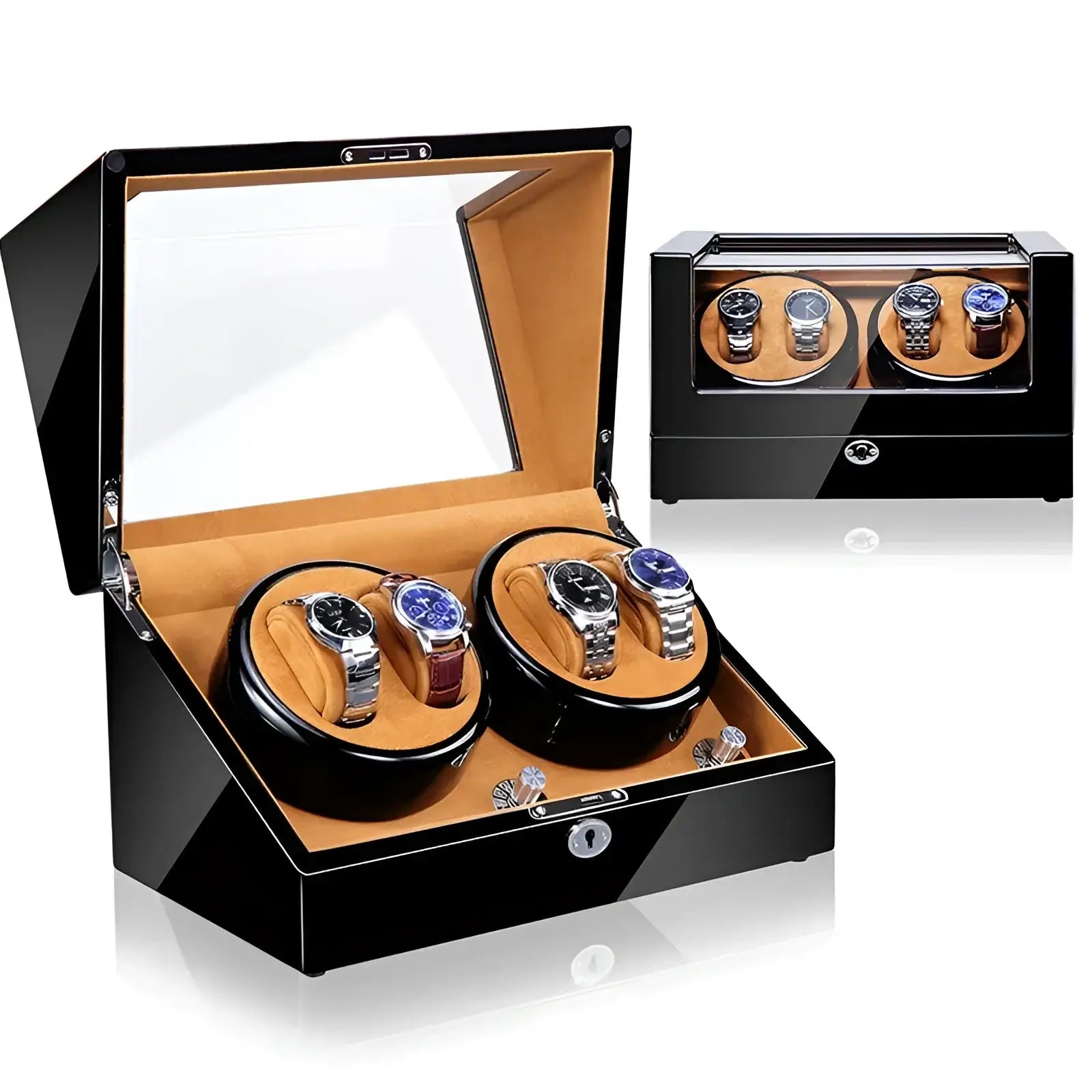 Remontoir Montre Bois Luxe Gardien 4 Slots