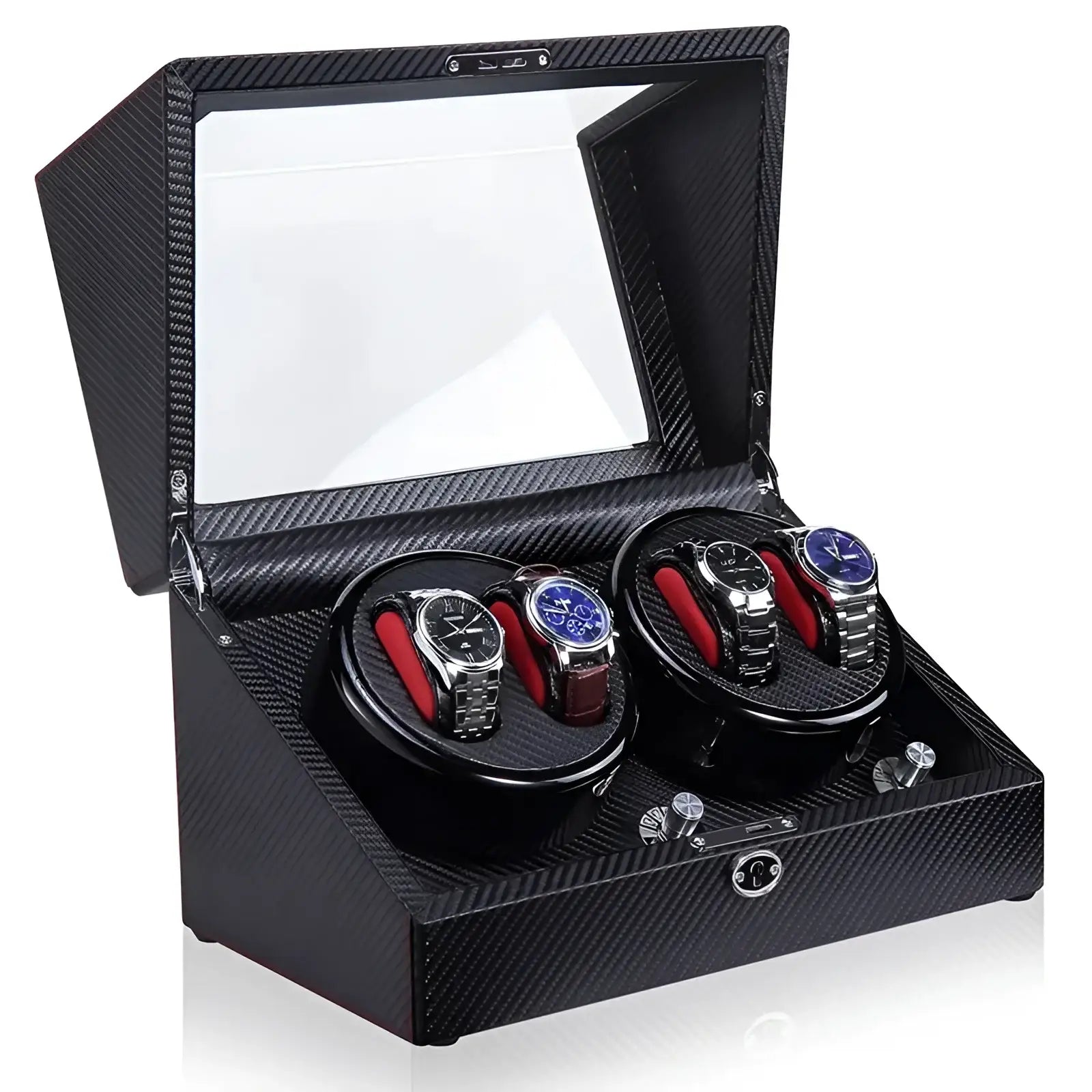 Remontoir Montre Bois Luxe Gardien 4 Slots