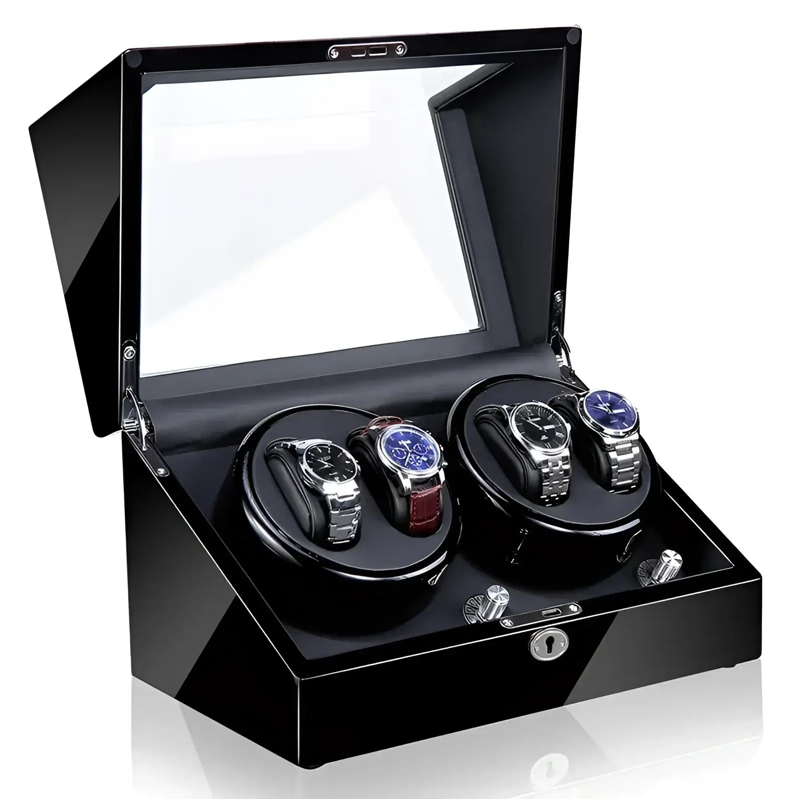 Remontoir Montre Bois Luxe Gardien 4 Slots
