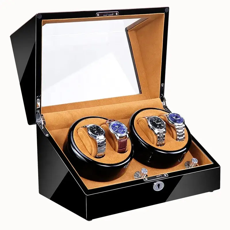 Remontoir Montre Bois Luxe Gardien 4 Slots