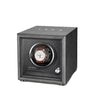 Remontoir Montre Bois Noir Cuir Anthracite Solo