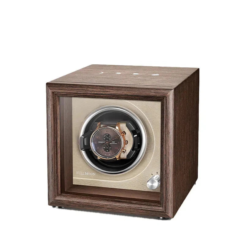 Remontoir Montre Bois Cuir Beige Solo Naples