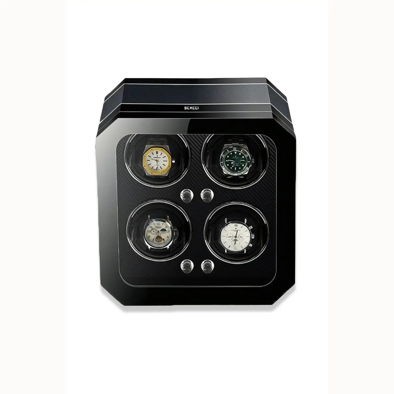 Remontoir Montre Bois Cuir 4 Places