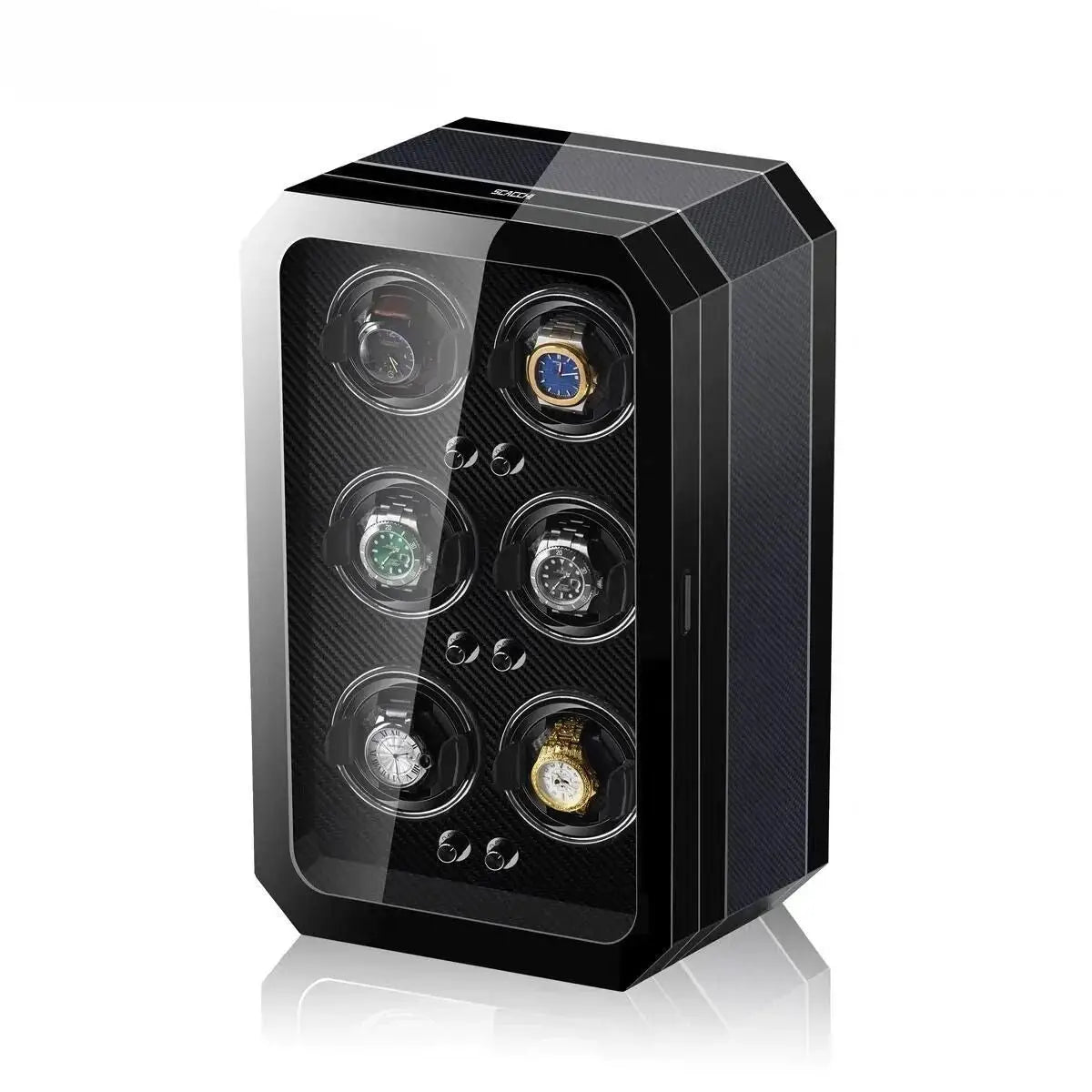 Remontoir Montre Carbone Quantum 6 Slots Piano