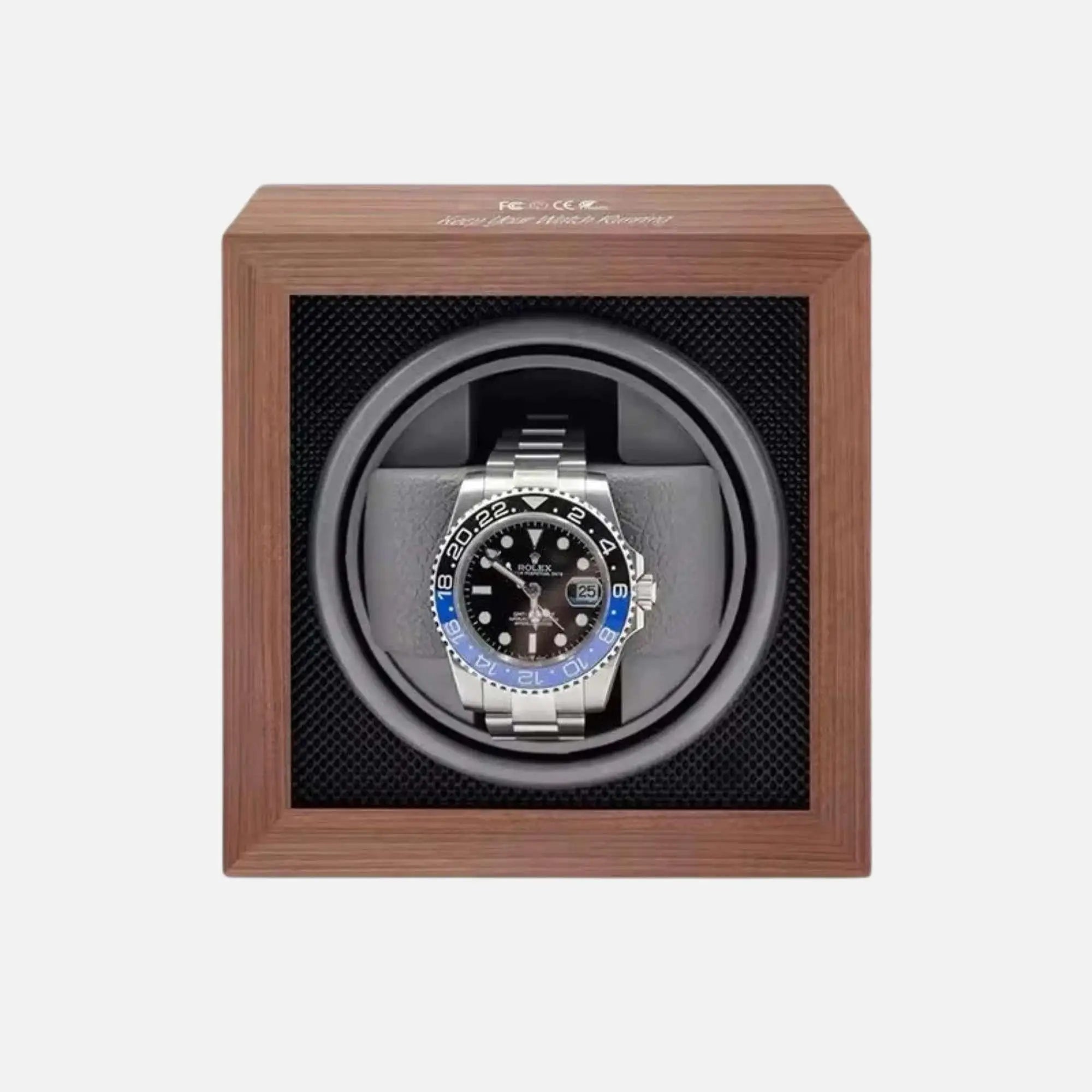 Remontoir Montre Bois Cube Anthracite