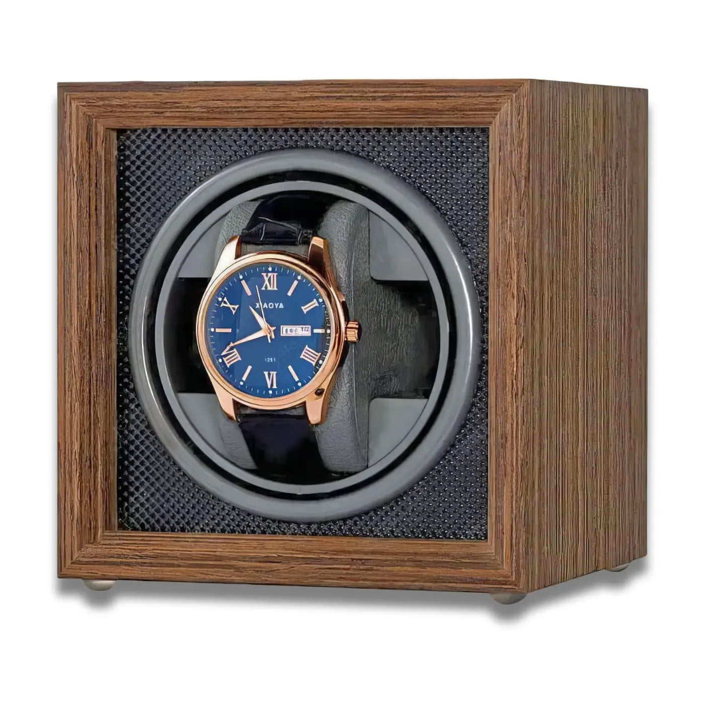 Remontoir Montre Bois Cube Anthracite