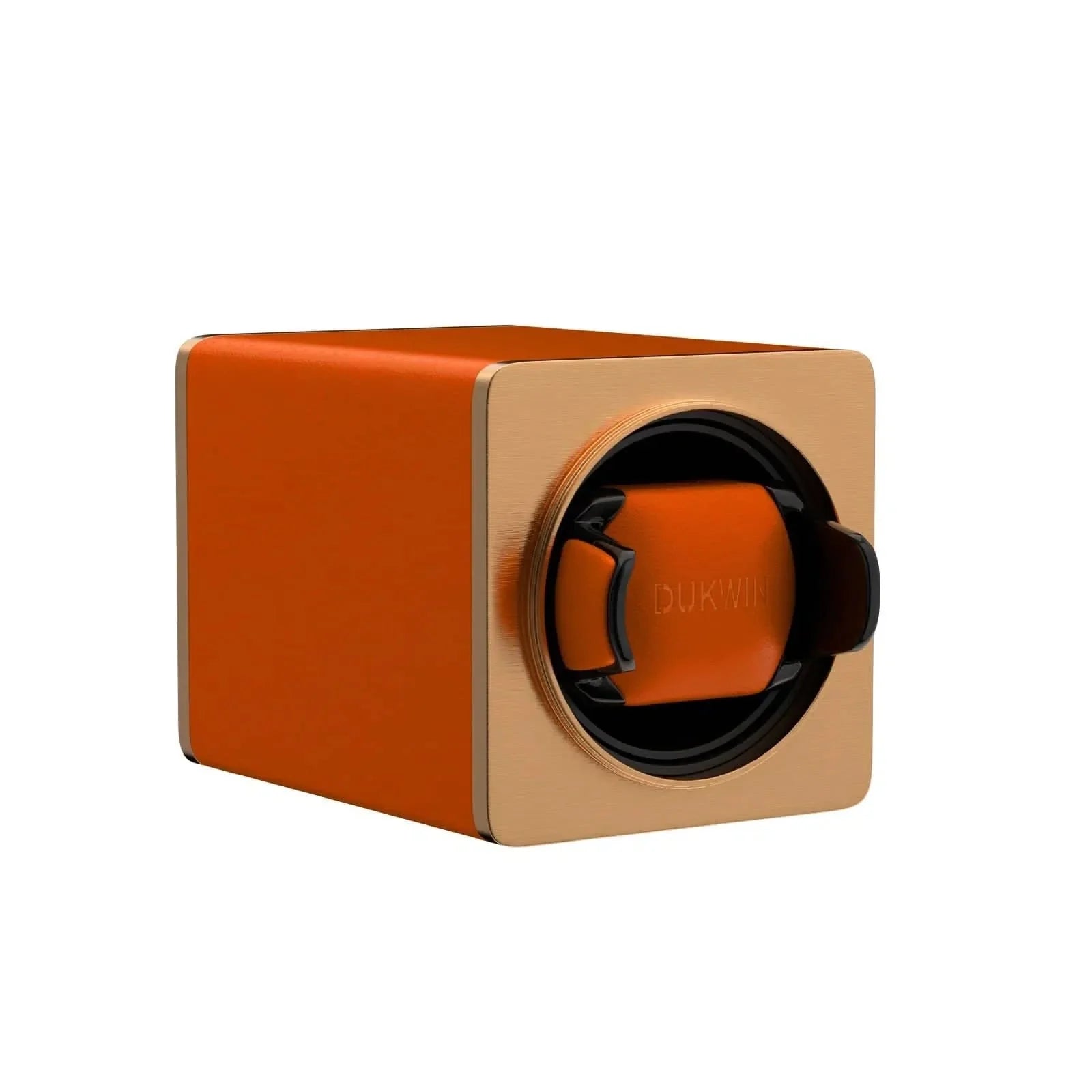 Remontoir Montre Métal Orange Cuir Solo