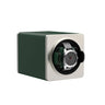 Remontoir Montre Métal Vert Cuir Solo