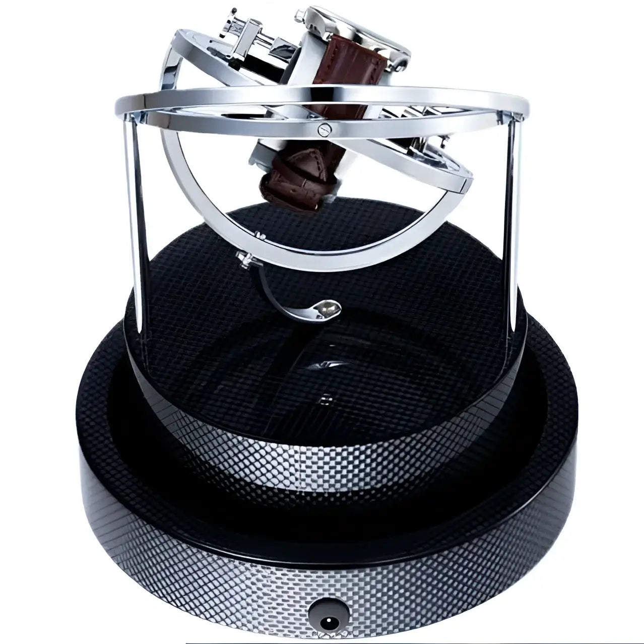 Remontoir Montre Métal Gyroscopique Noir Argent