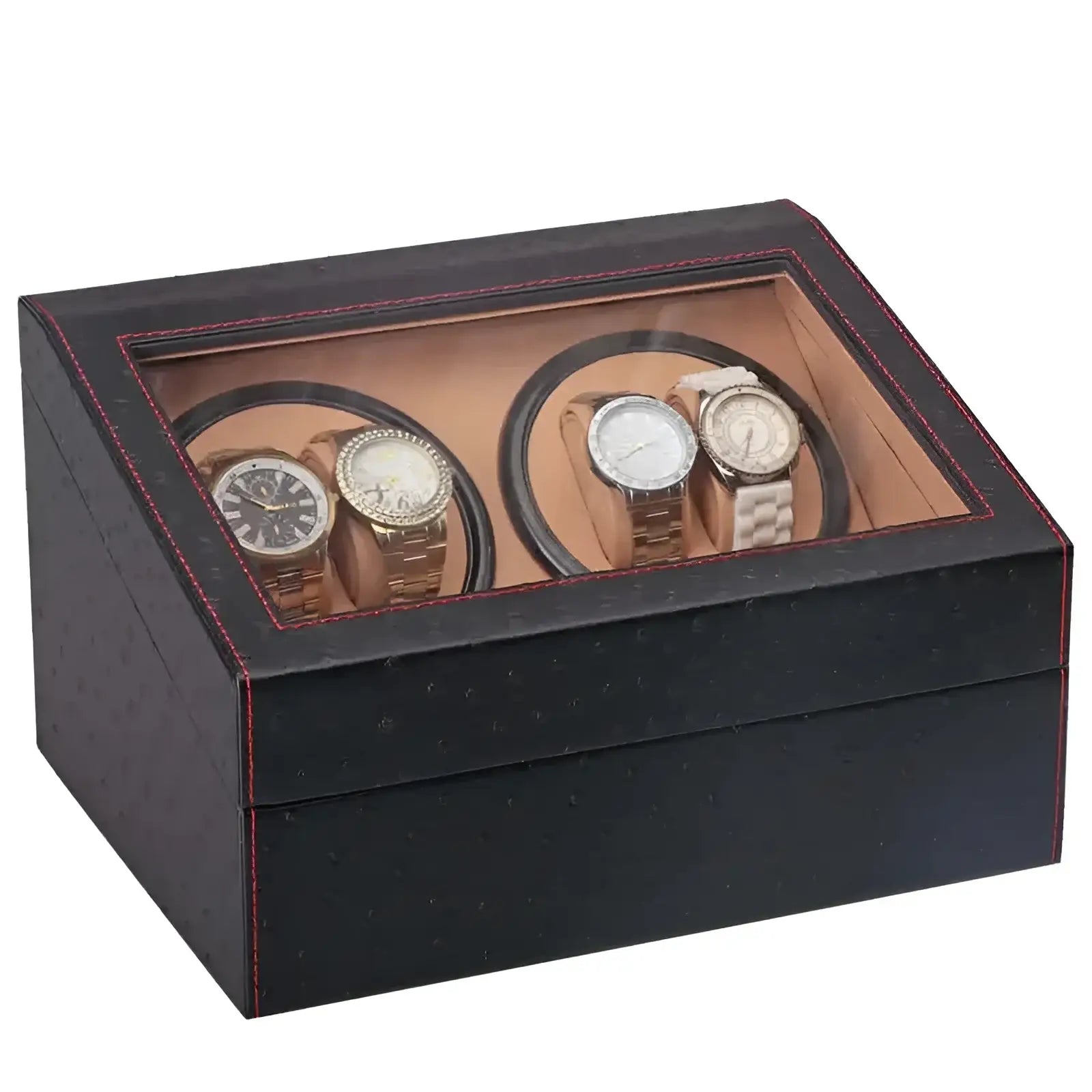 Remontoir Montre Bois Majestueux 4 Places