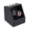 Remontoir Montre Bois Croco Noir 2 Slots