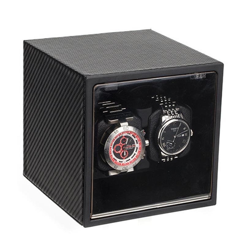 Remontoir Montre Cube Bois 2 Slots