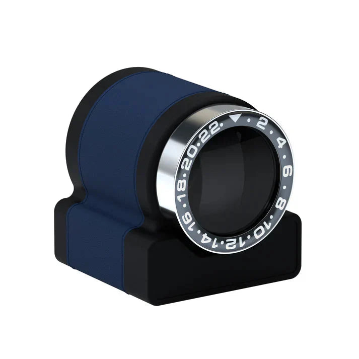 Remontoir Montre Cuir Soft Touch Bleu 1 Place