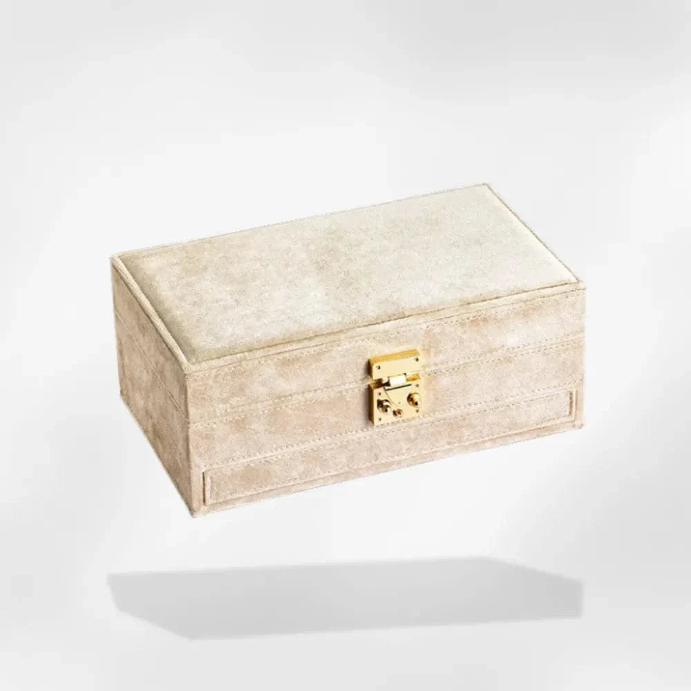 Petite Boîte à Bijoux Velours Miroir Voyage