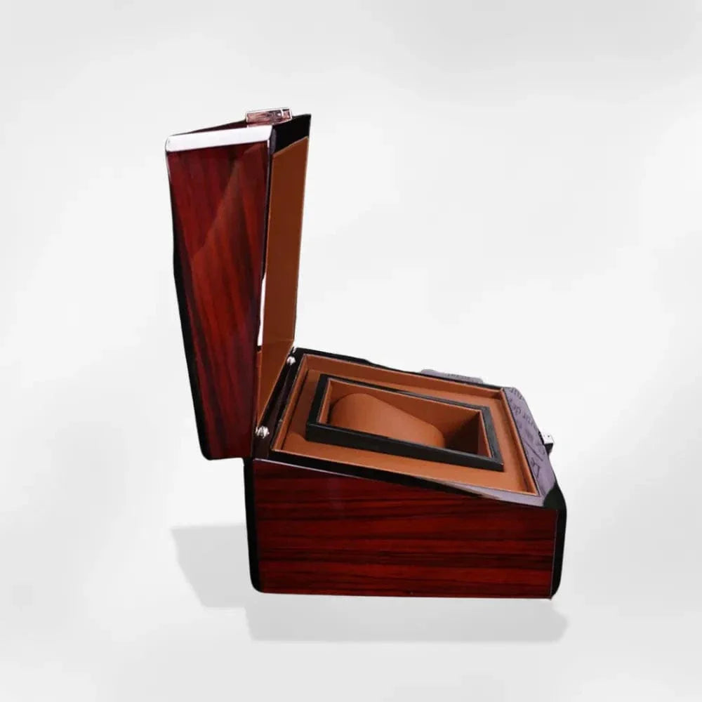 Boîte à Montre Bois Laqué Cuir Premium