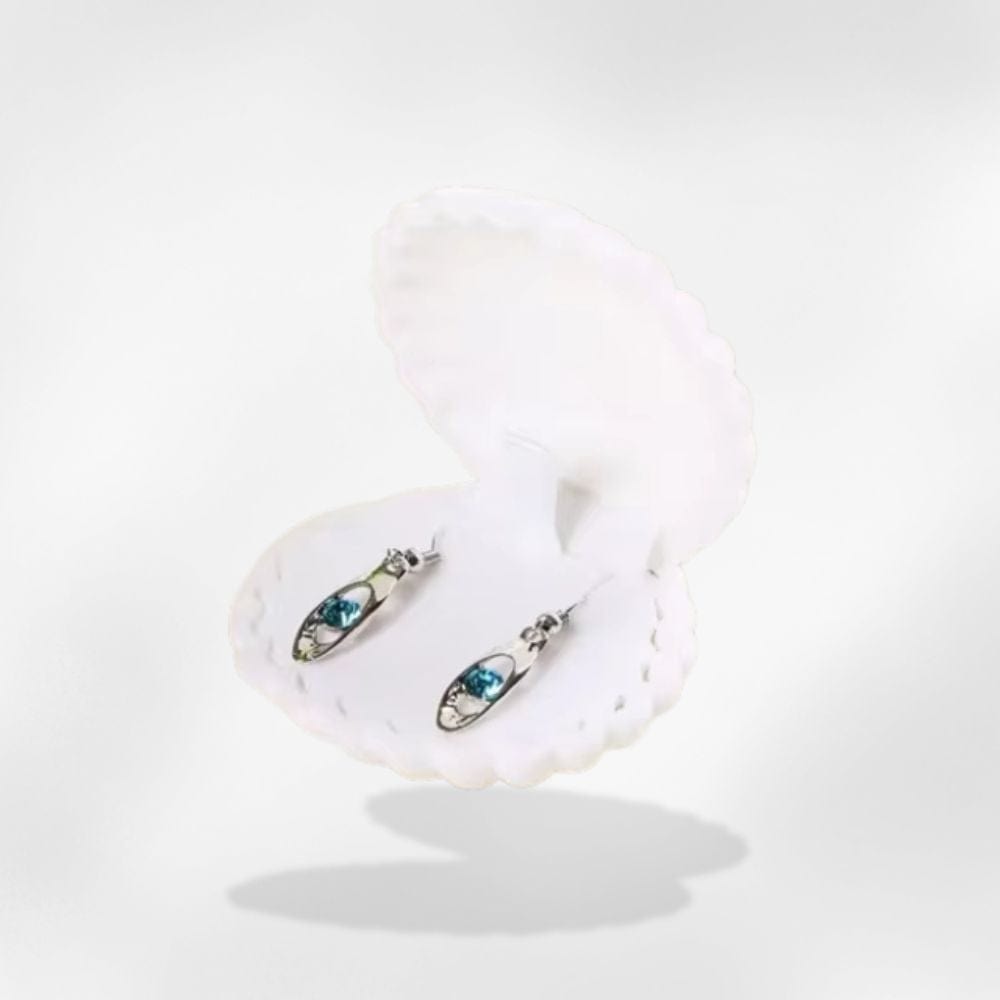 Boîte à Bijoux Velours Coquillage Blanc