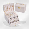 Boîte à Bijoux Cuir Luxueuse Velours Modulable