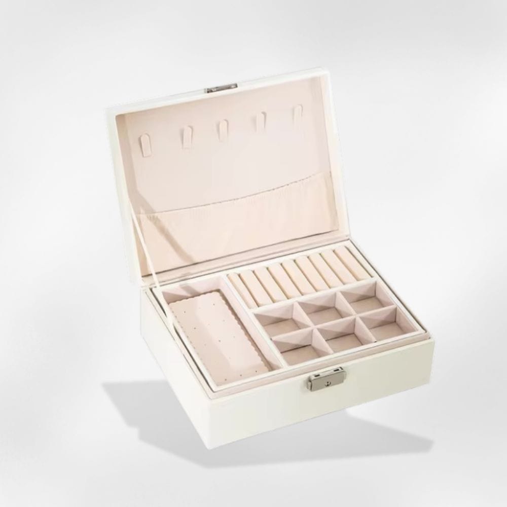 Boîte à Bijoux Cuir Serrure Sécurisée