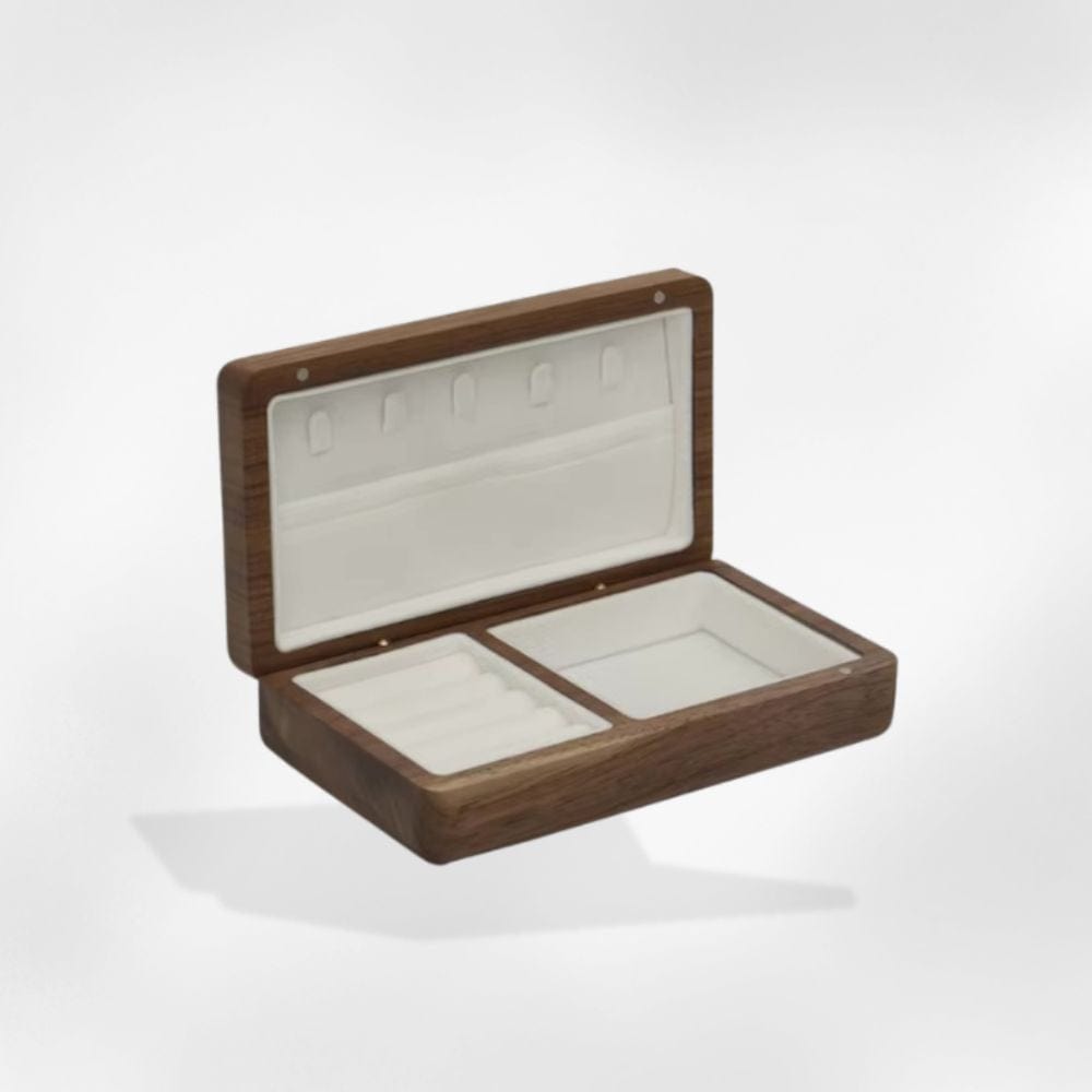 Boîte à Bijoux Bois Acajou Voyage Compact