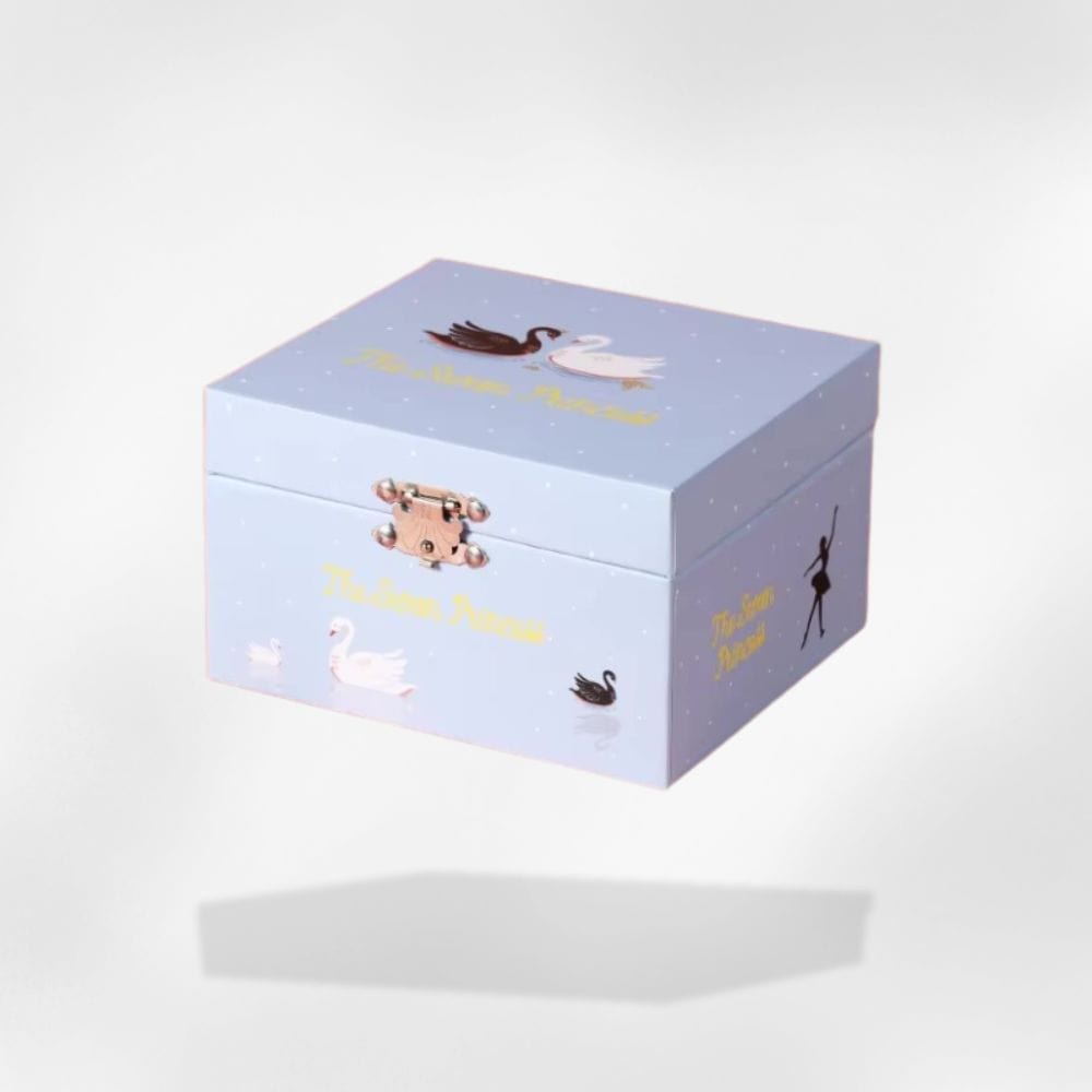 Boîte à Bijoux Bois Musicale Enfant Bleu