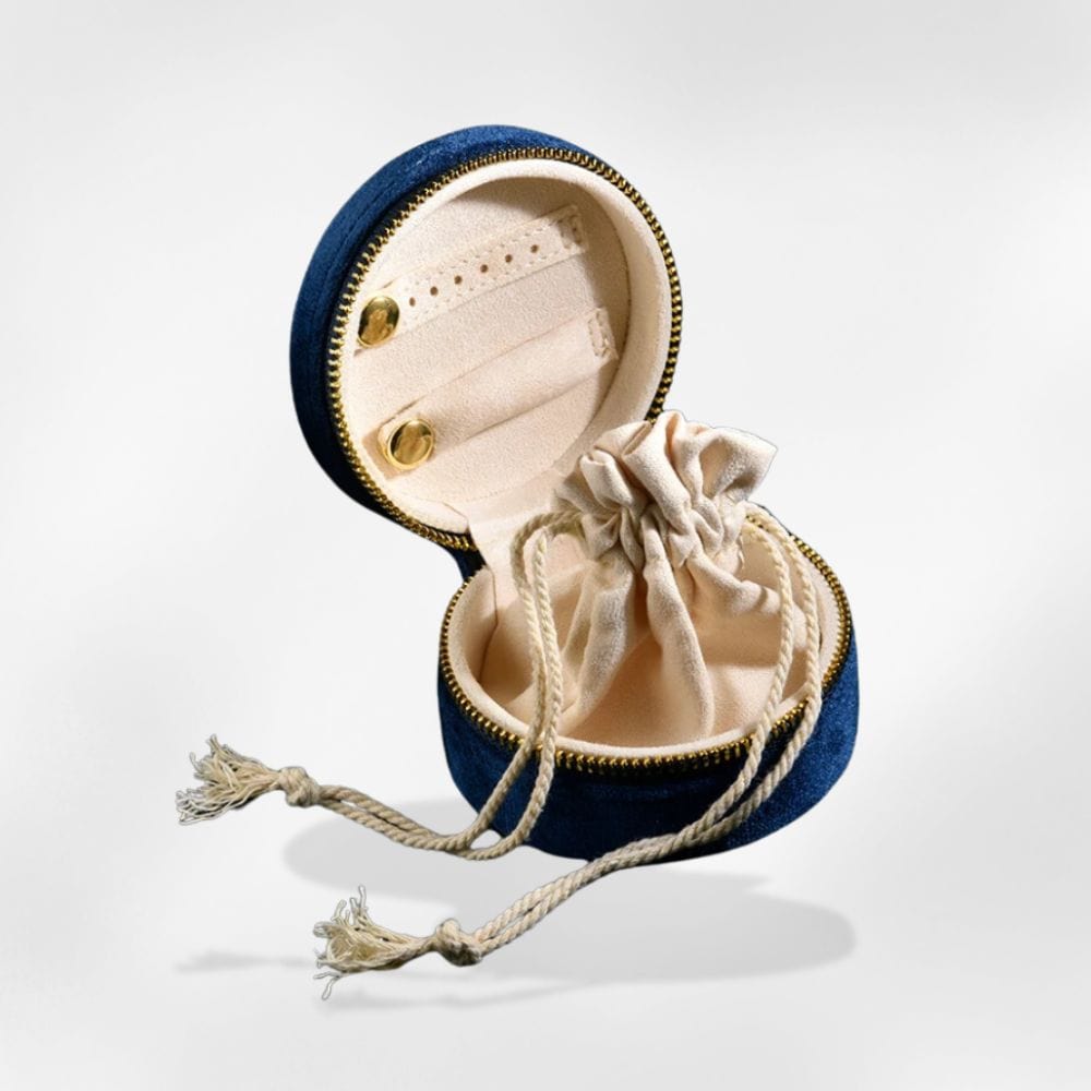Boîte à Bijoux Velours Originale Bleu