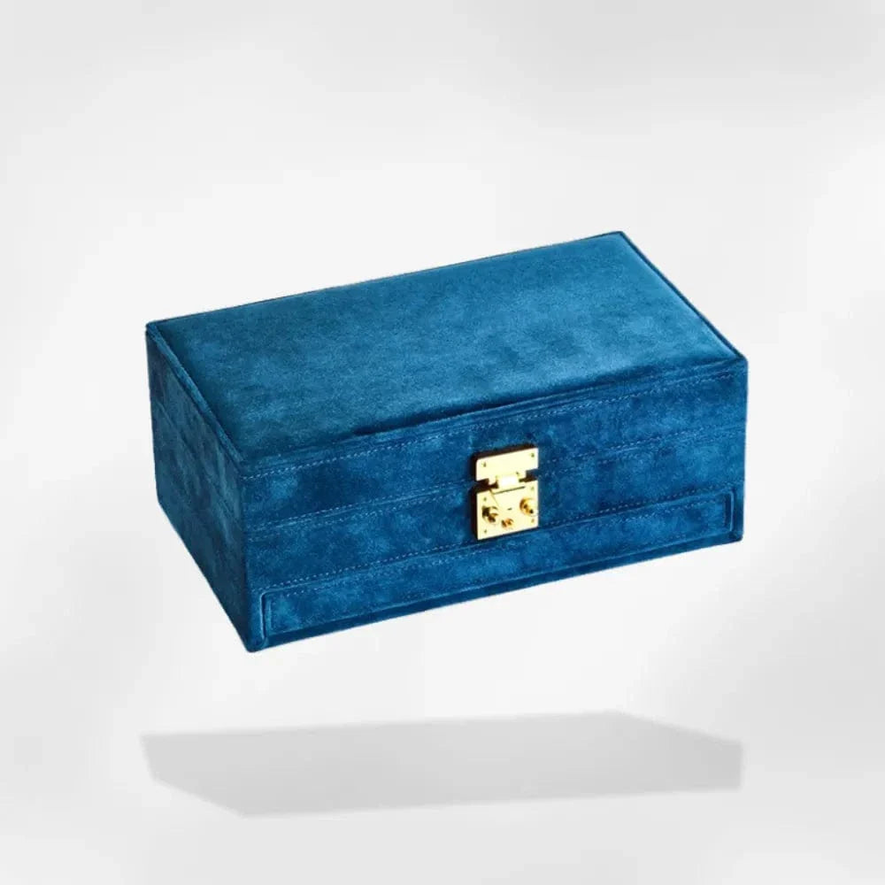 Petite Boîte à Bijoux Velours Miroir Voyage