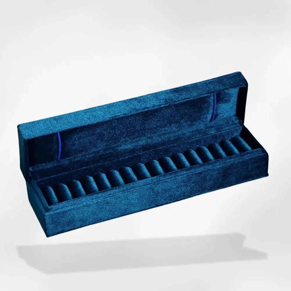 Boîte Rangement Bague Velours 8 Emplacements