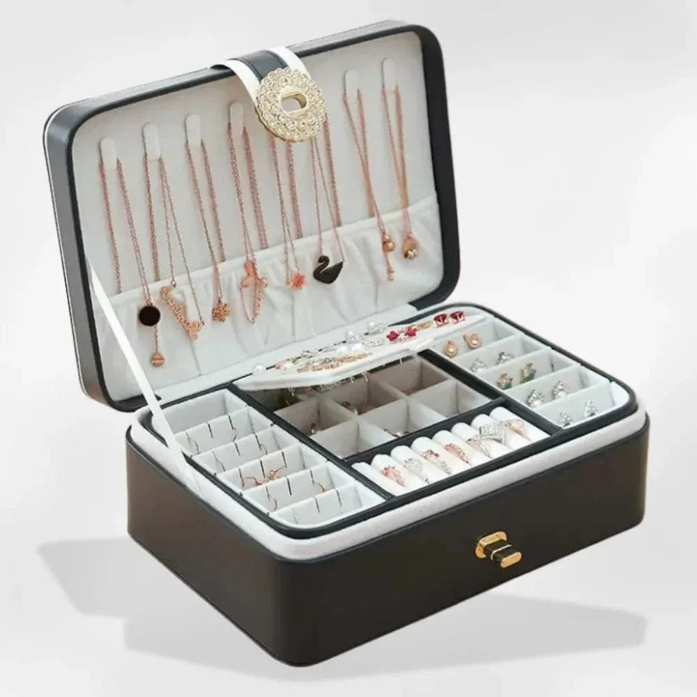 Boîte à Bijoux Cuir Premium Femme Compartiments