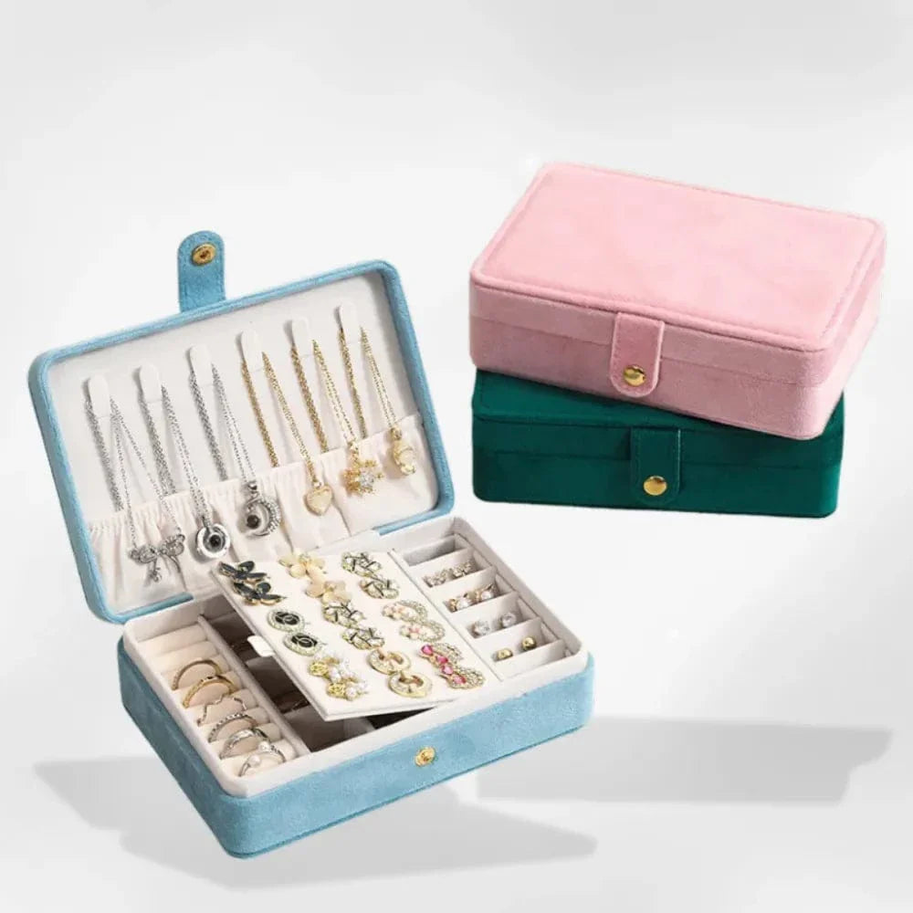 Boîte à Bijoux Femme Velours Multicolore Voyage