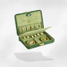 Boîte à Bijoux Plate Velours Vert Compact