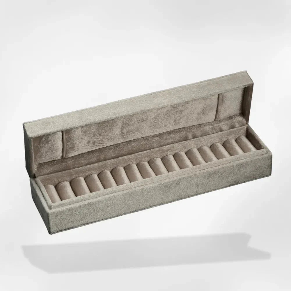 Boîte Rangement Bague Velours 8 Emplacements