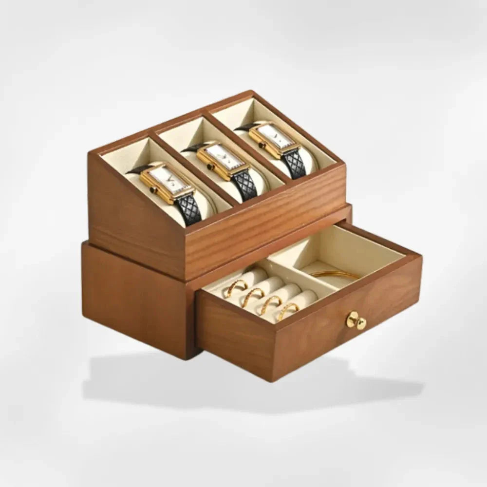 Coffret Bijoux Bois Vitrine Montre Homme