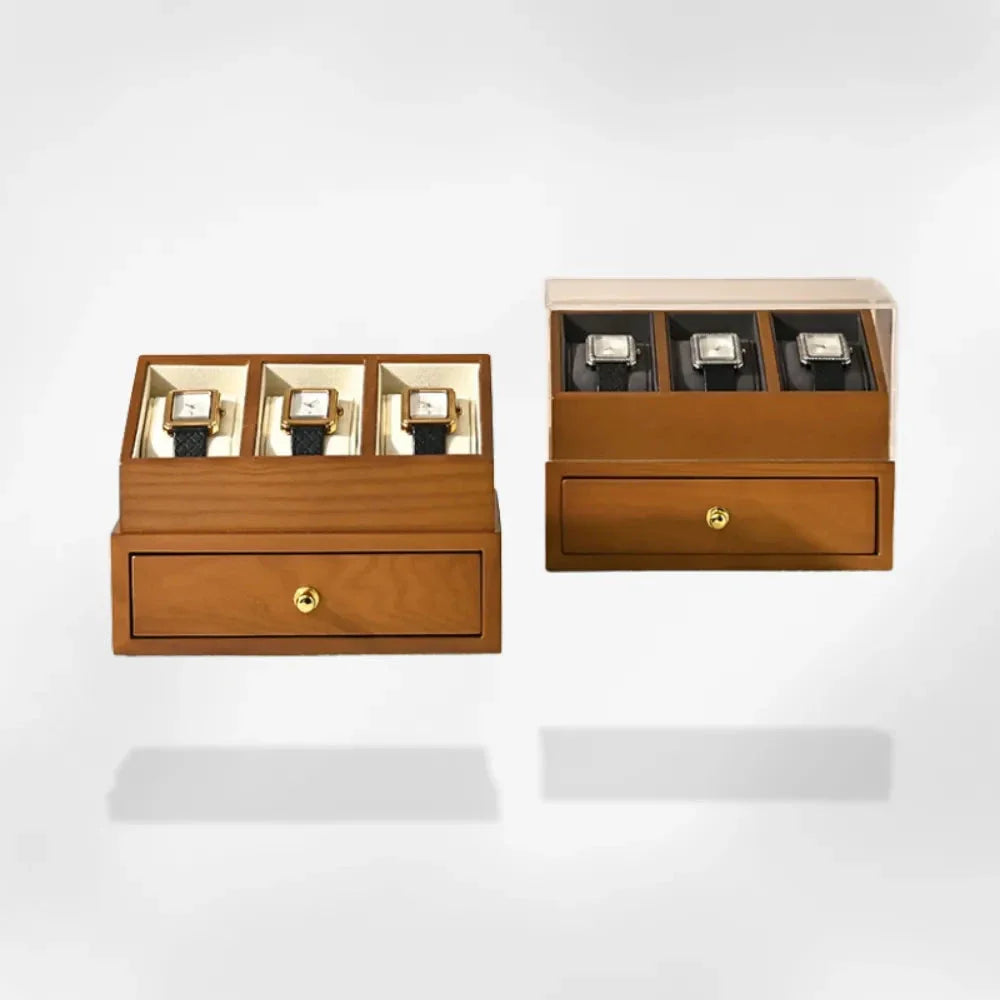 Coffret Bijoux Bois Vitrine Montre Homme